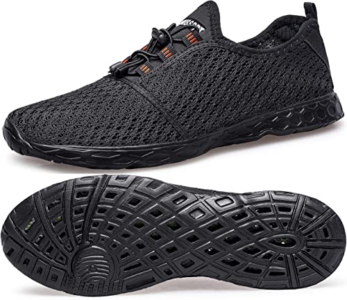 DOUSSPRT Men's Water Shoes Quick Drying Sports Aqua Shoes how to wash water shoes in washing machine
