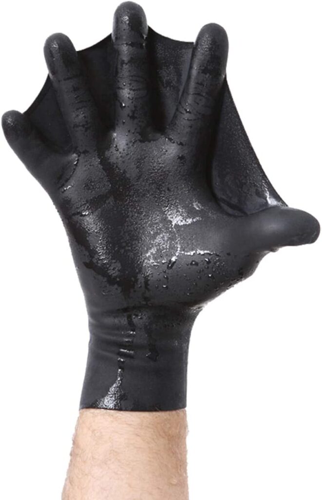 webbed swimming gloves