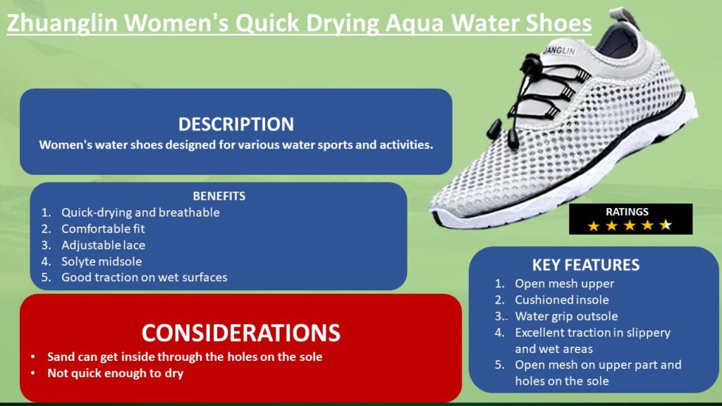 Best Water Shoes For Water Parks Zhuanglin women's quick drying acqua water shoes