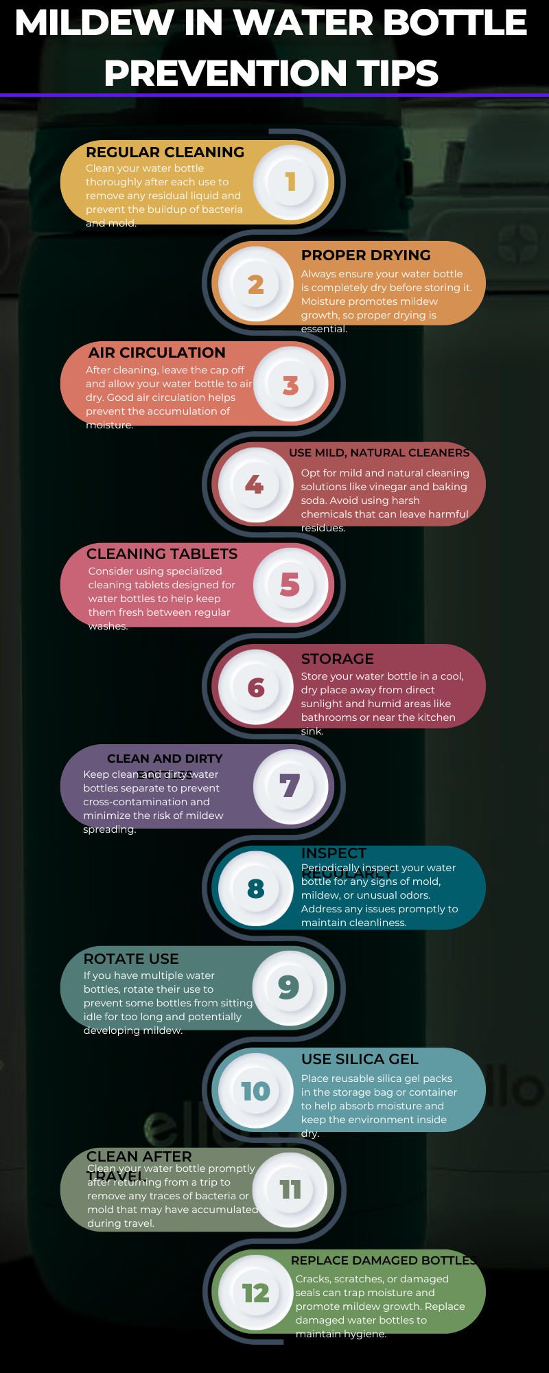 Tips For Preventing Mildew Smell In Water Bottles