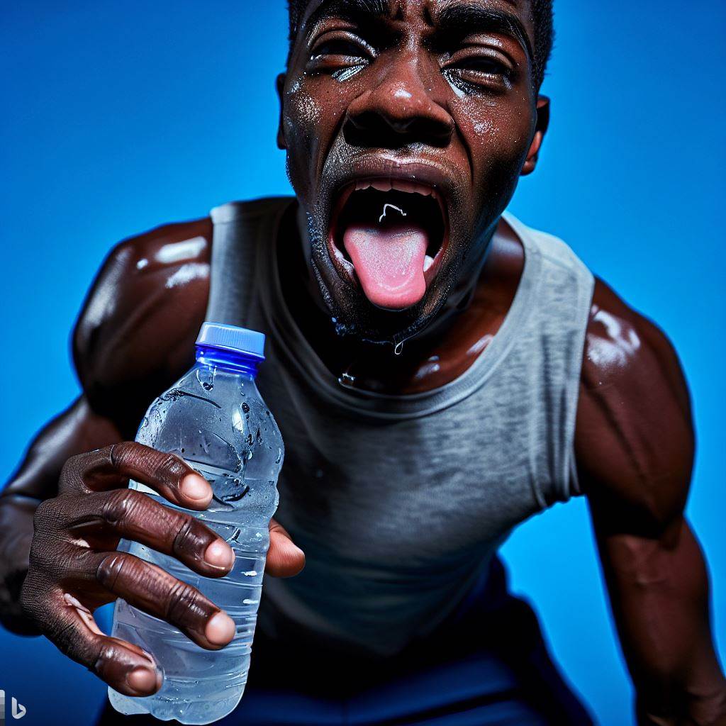 a picture of Dehydrated person sports drinks vs water dehydration