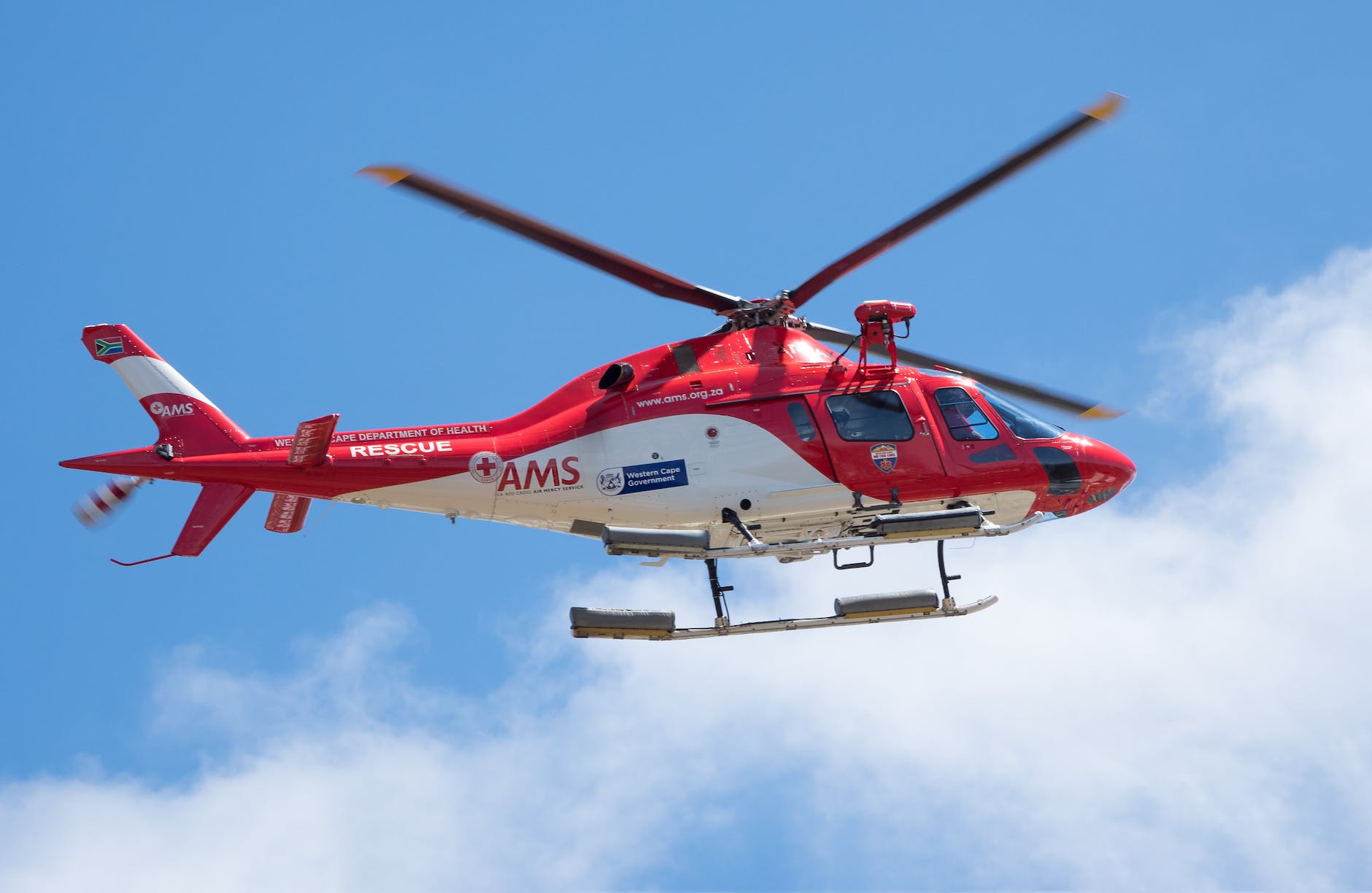 photo of ams helicopter in flight Are Water Sports Dangerous
