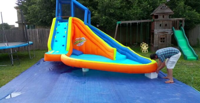 how to clean an inflatable water slide