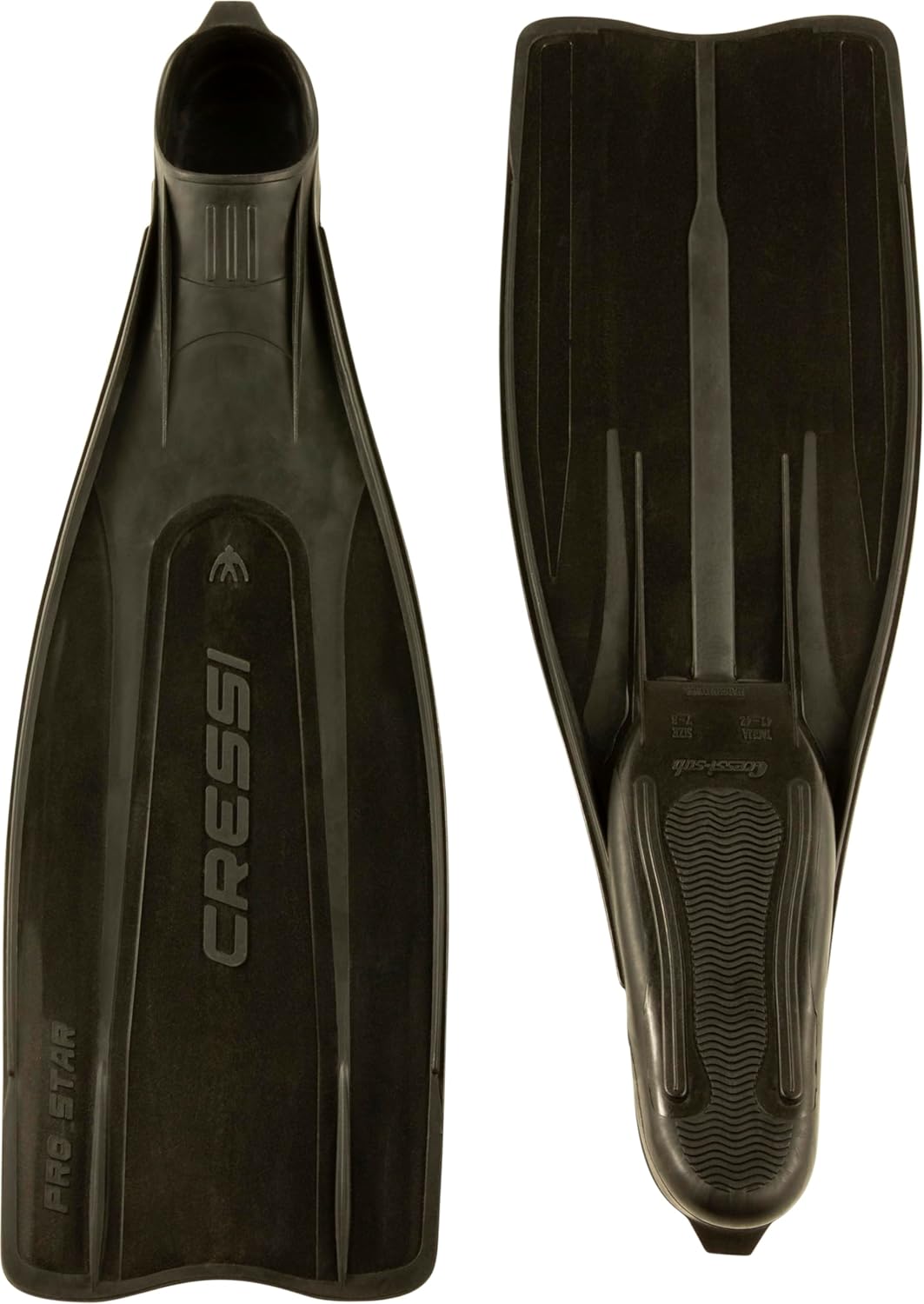 Cressi Adult Reactive Full Foot Pocket Scuba Diving Fins - Pro Star: Made in Italy