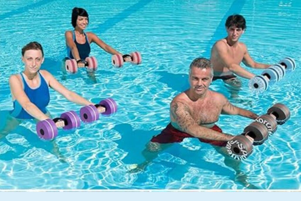 Water weights for pool exercise